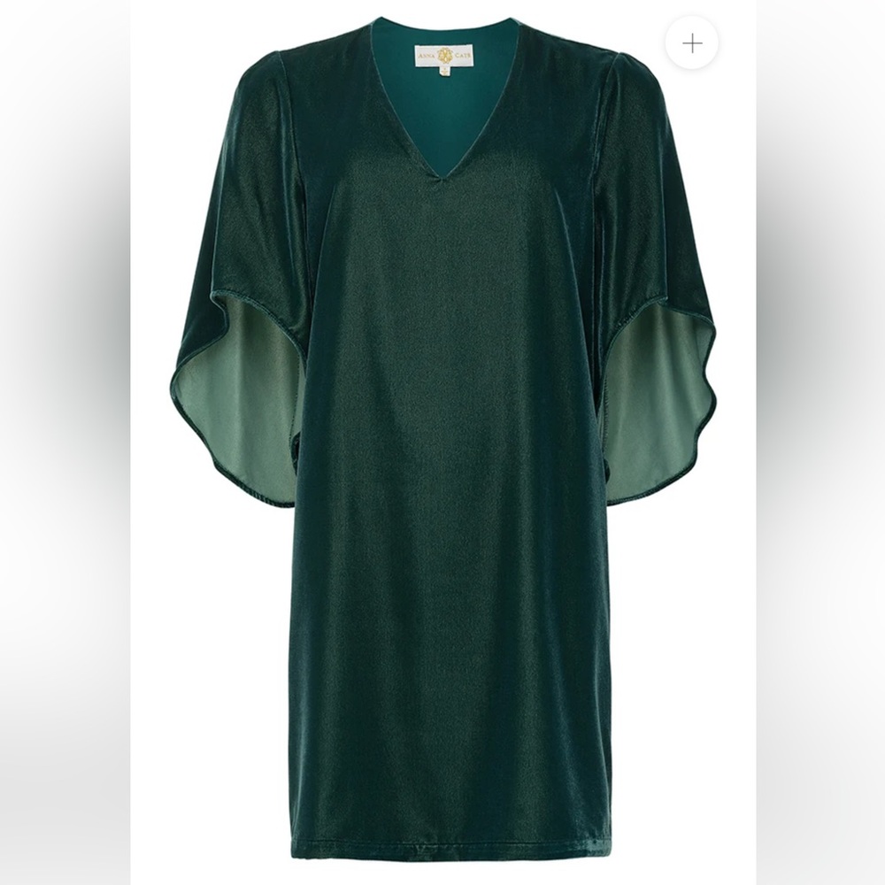 Anna Cate MEREDITH VELVET DRESS in Color Rainforest (S) NWT Wedding Prom Season